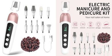 Portable Cordless Nail Drill with Memory: Pro Manicure & Pedicure Set
