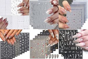 chrome nail stickers