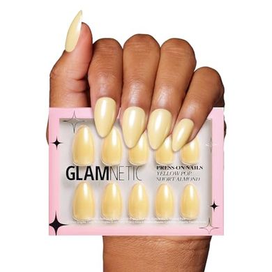 Glamnetic Pastel Yellow Almond Press-On Nails: 30-Nail Kit
