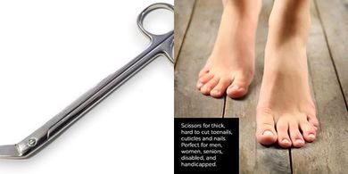 Stainless Steel Long-Handled Toenail Clippers
