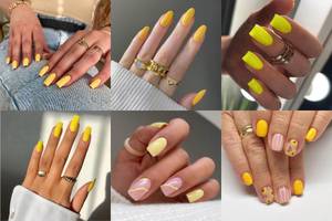 10 Stunning Yellow False Nail Designs