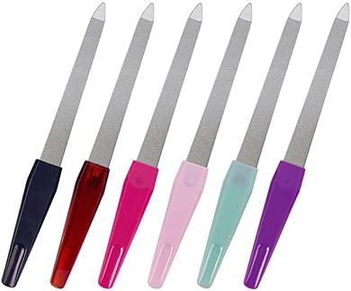 Professional Stainless Steel Nail Files (6-pack) with Sapphire Grit
