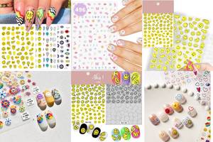 10 Adorable Smiley Face Nail Stickers