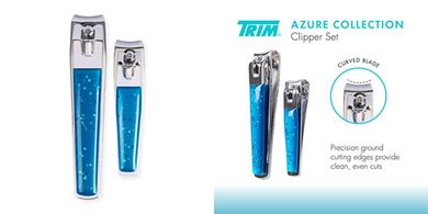 Azure Clipper Set: Precision Carbon Steel Cutters for Home Manicures/Pedicures
