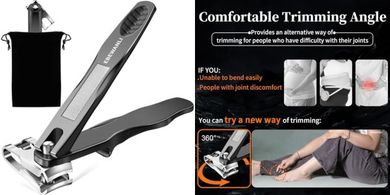 Rotating Toe & Fingernail Clipper with Long Handle for Seniors
