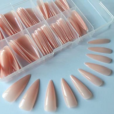 Nude Stiletto Press-on Nails (100 pc) for Beginners
