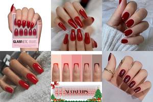 10 Stunning Red False Nails