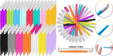 150-Piece Colorful Nail Cuticle Pushers & Cleaners
