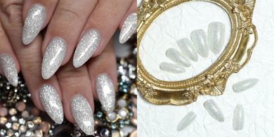 Glamorous Glitter Almond Press-On Nails (24 pc)
