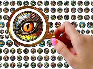 FLONZNAIL Dragon Eye Vintage Nail Art Stickers (5 Sheets)
