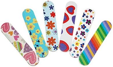 Girly Mini Emery Boards: A Dozen Colorful Nail Files
