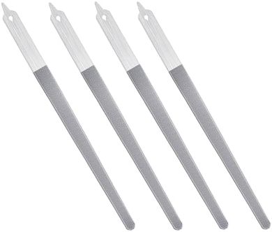 Diamond & Stainless Steel Nail Files (Double-Sided, 4-Piece Set)
