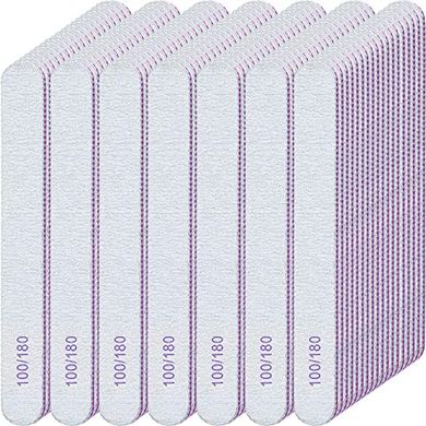 Reusable Double-Sided Nail Files (100/180 Grit, Oval)
