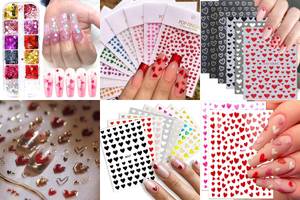 10 Adorable Heart Nail Stickers