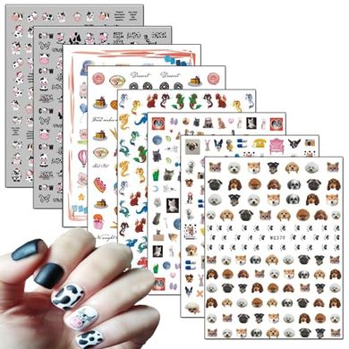 Cute Animal 3D Nail Art Stickers & Decals
