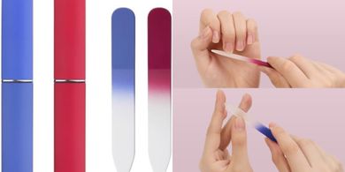 Mini Glass Nail Files: Double-sided, travel-ready, gift-boxed.
