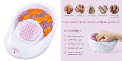 Electric Nail Spa Bowl: 7-Mode Vibration Massage
