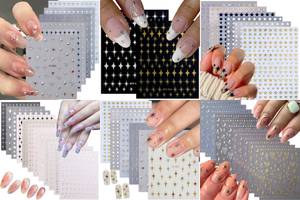 10 Sparkling Star Nail Stickers