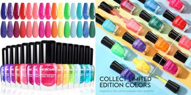 Neno Air Dry Nail Polish Set: 15 Bright Colors
