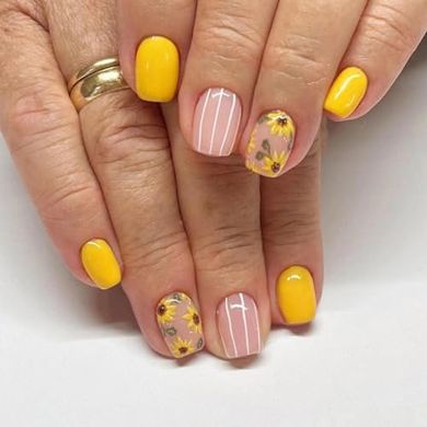 Summer Sunflower Yellow Press-On Nails (24pc)
