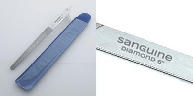 Sanguine Diamond Nail File: Double-sided, for natural & artificial nails.
