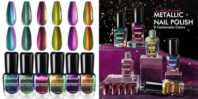 Morovan Holographic Metallic Nail Polish Gift Set (0.25oz)
