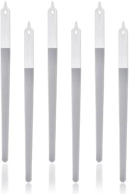 Professional 6-Piece Diamond Nail Files with Non-Slip Handles
