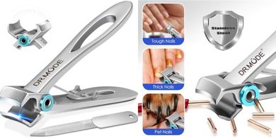 DRMODE Heavy-Duty Toenail & Fingernail Clippers for Thick Nails
