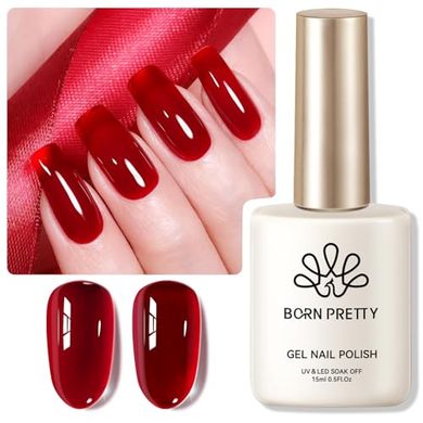 Born Pretty Jelly Burgundy Red Gel Polish (15ml)
