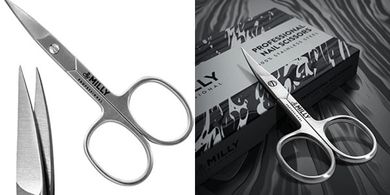 Professional Stainless Steel Nail Scissors (Curved Blade, Razor Sharp)
