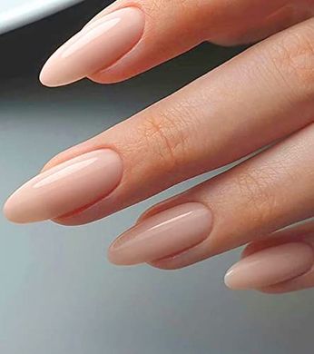 Morily Nude Almond Press-on Nails: 30pc Pink Glossy Set
