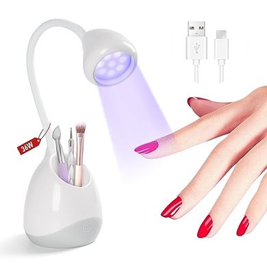 SAVILAND 36W Rechargeable LED Nail Lamp with Brush Holder
