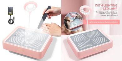 SAVILAND Pink Nail Dust Collector: Powerful, Quiet, Reusable Filter
