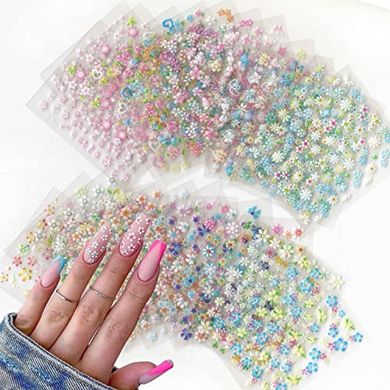 3D Flower & Blossom Nail Art Stickers
