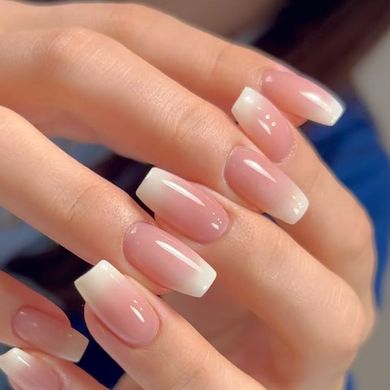 Pink & White Ombre Gradient Press-On Nails (24pc)
