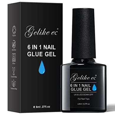 6-in-1 Gel Nail Glue Kit: Long-lasting, DIY salon-quality nails.
