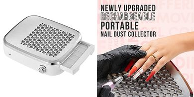 Makartt Rechargeable Nail Dust Collector:  Quiet, Reusable Filter, Salon/Home Use
