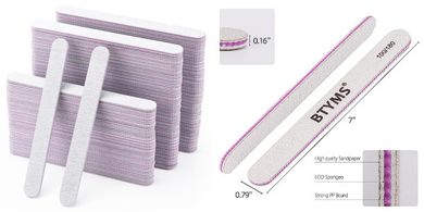 BTYMS 100 Double-Sided Nail Files (100/180 Grit)
