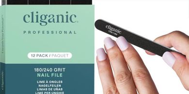 Cliganic Double-Sided Nail Files: 180/240 Grit, 12-Pack
