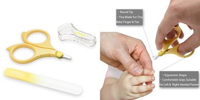 Baby Safe Manicure Set: Scissors & Glass File
