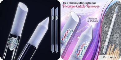 GLADZY Glass Manicure Set: Cuticle Pusher, File, & Shaper (2 pcs)
