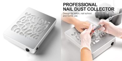 Professional Nail Dust Collector with 30 Filters
