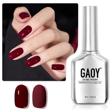 GAOY Dark Red Cherry Soak-Off Gel Nail Polish (16ml)
