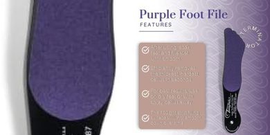 Purple Terminator Foot File & Scrubber: Soft, Smooth Feet
