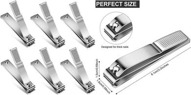 Mudder Stainless Steel Toenail Clippers (6-Piece Set)
