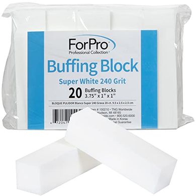 Pro Collection Super White Nail Buffer (240 Grit, 20-pack)
