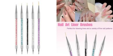 5-Piece Double-Ended Nail Art Brush Set (Liners & Dotters)
