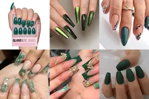 10 Stunning Green False Nails You'll Love