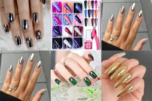10 Stunning Metallic False Nails You Need to Try