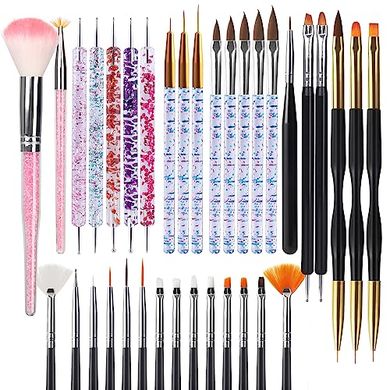 Artdone 35-Piece Nail Art Pen & Brush Set
